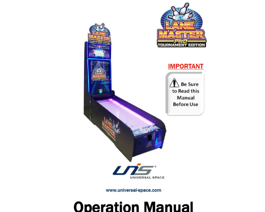 Lane Master Pro Machine - UNIS Digital Manual PDF