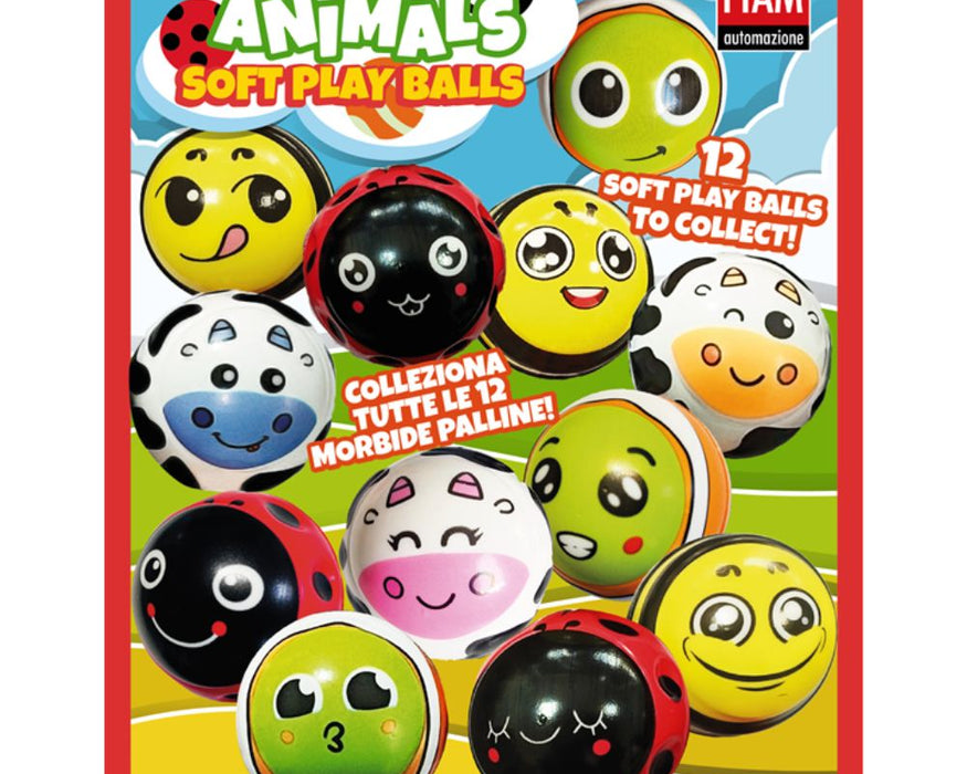 Animal Soft Play Balls 63mm (x360) Vending Prize Ball