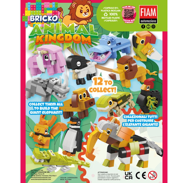 Bricko Animal Kingdom (x300) 65mm Prize Capsules