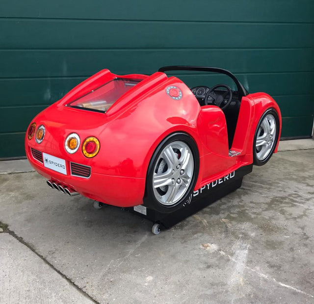 Used Spydero Bugatti in Red Kiddie Ride