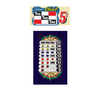 Jennings Chief Tic Tac Toe Artwork Plexi Panel Set Variant Arcade Recreation
