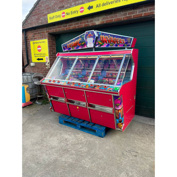 Used Cosmic Invaders 3 Player Pusher in working condition