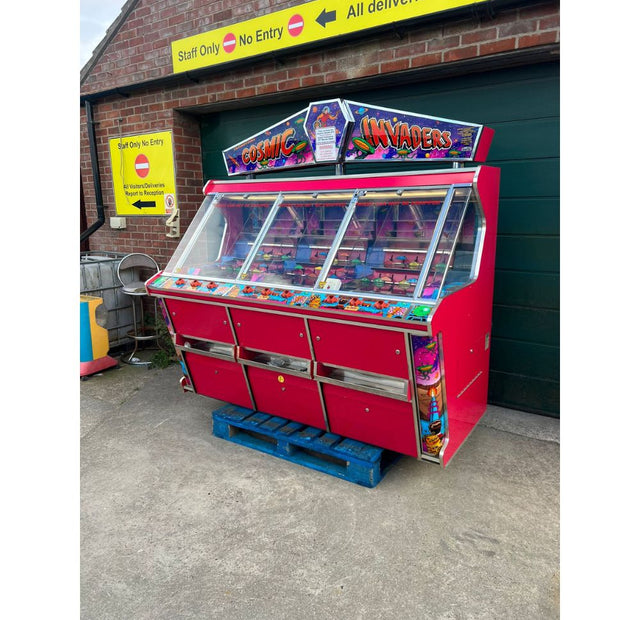 Used Cosmic Invaders 3 Player Pusher in working condition