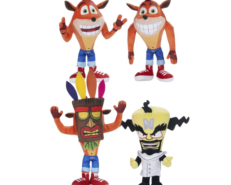 Crash Bandicoot 12-inch assorted soft toy plush.
