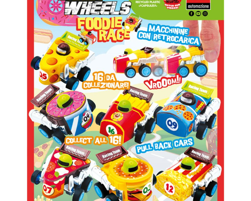 Crazy Wheels Foodie Race (x300) 65mm Prize Capsules