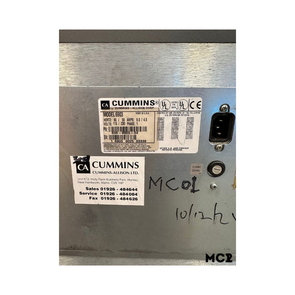 Used Cummins Jetsort 6903 Coin Sorter and Counter (MC1)