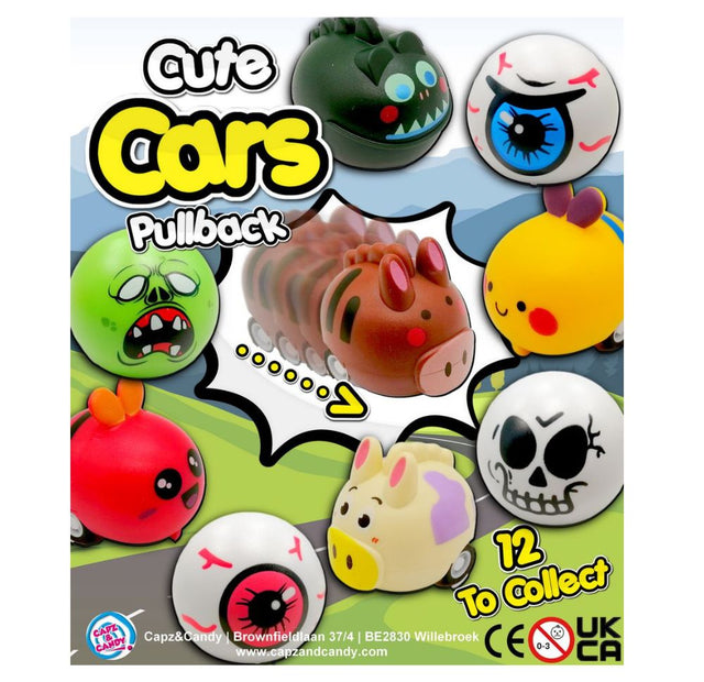 Cute Pullback Cars (x600) 50mm Vending Prize Capsules