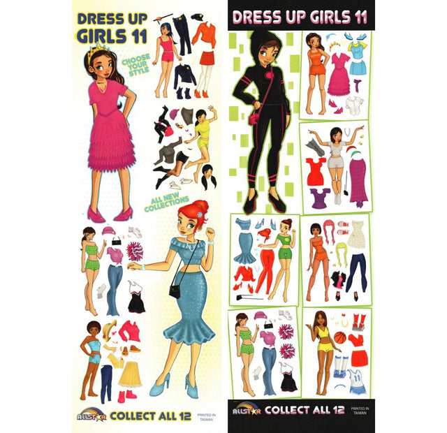 Dress Up Girls #11 (x300) - Flat Packing Vending Stickers