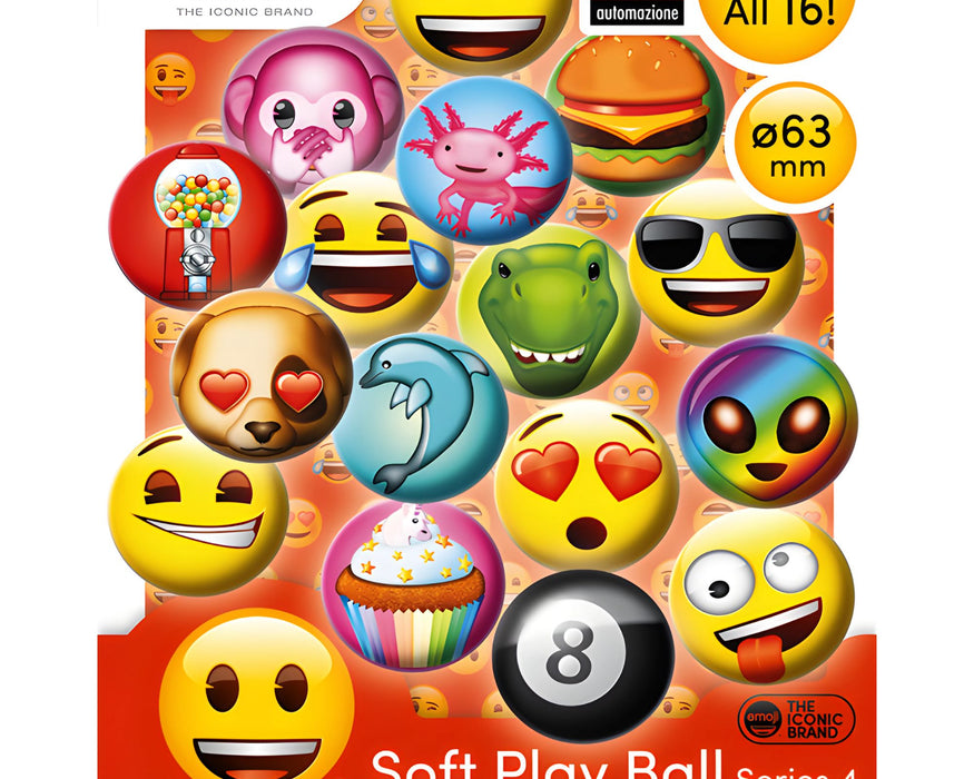 Emoji Soft Play Balls (x360) 63mm Vending Prize Ball