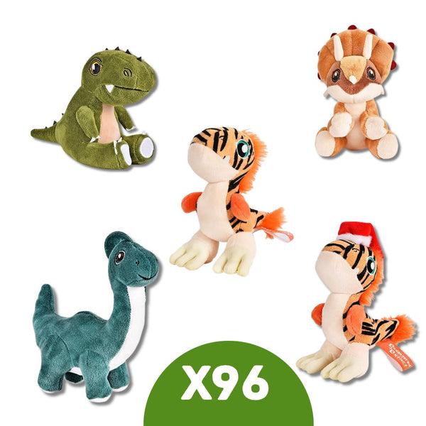Amazing Quality Cute Dinosaur Size 2 Plush Mix - Endangered and Extinct (x96)