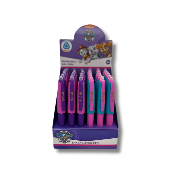 Paw Patrol Eraser Gel Pens in Pink/Purple -  36 in Counter Display Unit