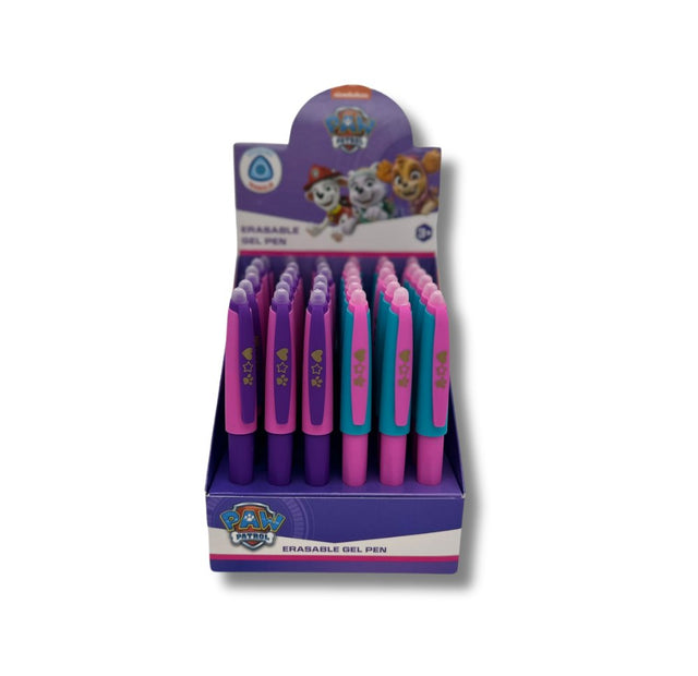 Paw Patrol Eraser Gel Pens in Pink/Purple -  36 in Counter Display Unit