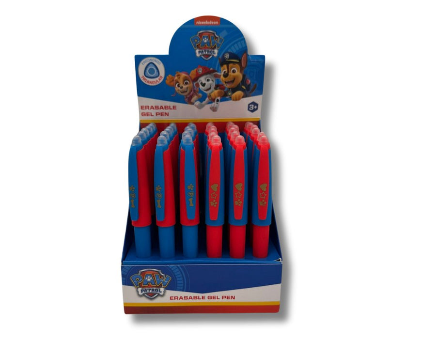 Paw Patrol Eraser Gel Pens in Red/Blue - 36 in Counter Display Unit