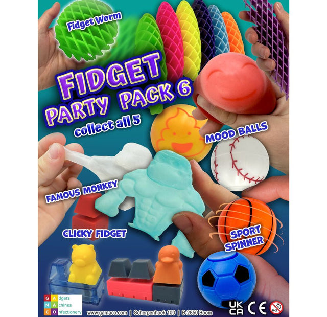 Fidget Party Pack Series 6 (x500) 50mm Vending Prize Capsules