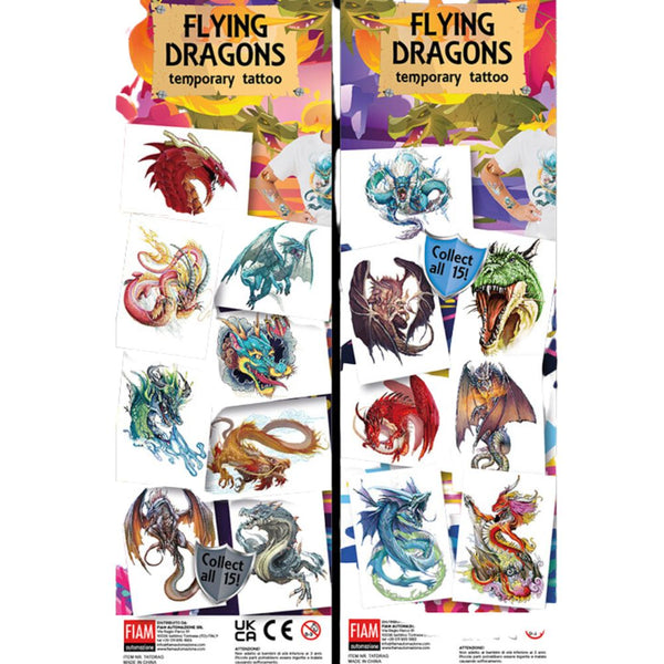 Flying Dragons (x300) - Flat Pack Vending Tattoos