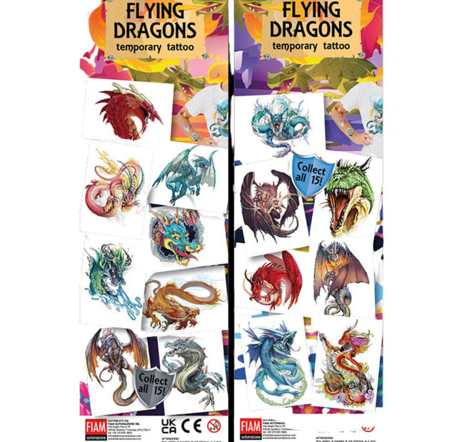 Flying Dragons (x300) - Flat Pack Vending Tattoos
