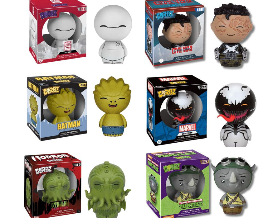 Funko Dorbz range we have made a Mix 3 of Vinyl Figures