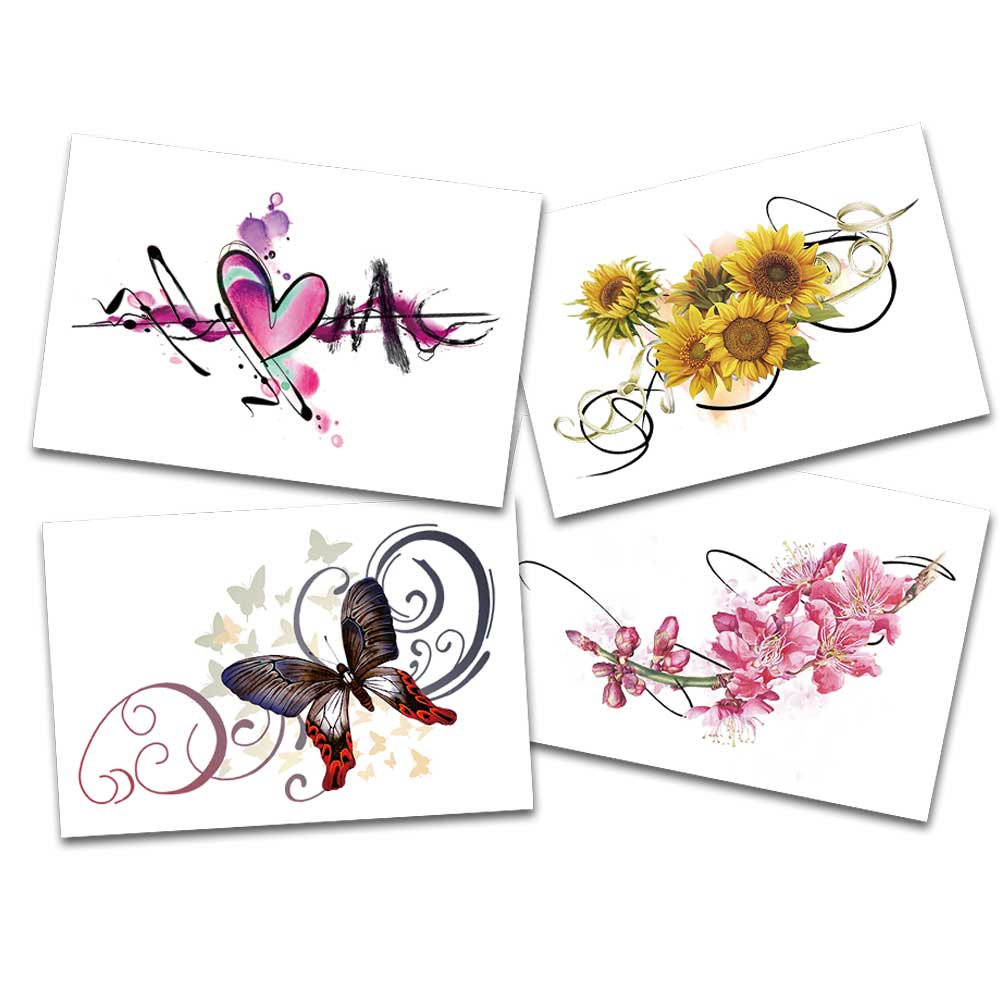 Glittered Lower Back Tattoos (x300) - Flat Pack Vending Tattoo