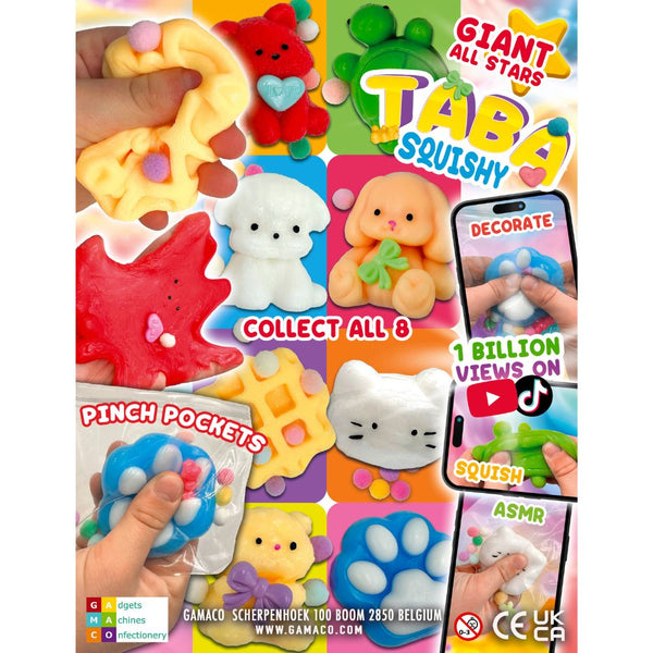 Giant All Stars TABA Squishy (x200) 65mm Novelty Prize Vend Capsules