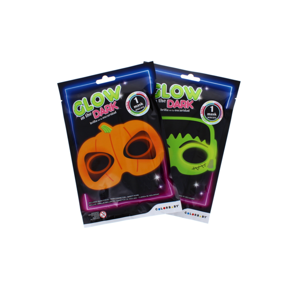 Glow Stick Mask in the Dark Assorted in Display (x96) - Redemption Prize