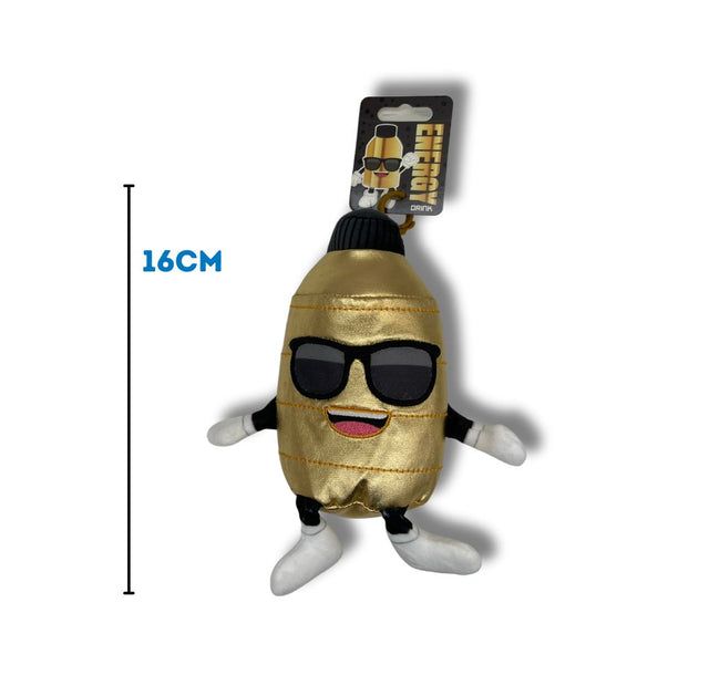 Gold Energy Drink Plush Bag Clip 16cm (x120)