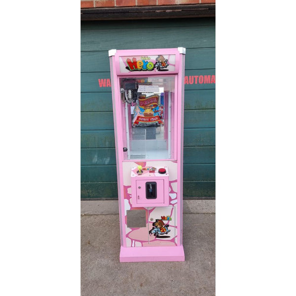 A used Knight Hero crane grabber in pink.
