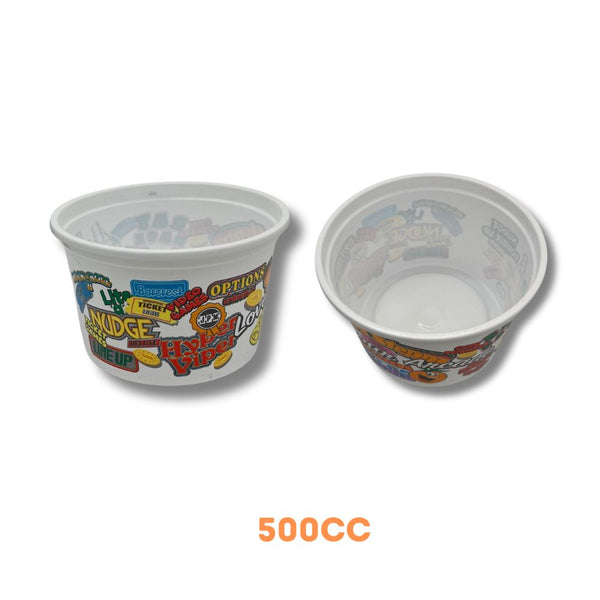 Plastic Large Coin Cups 500cc (x800) - Love Your Arcade Theme