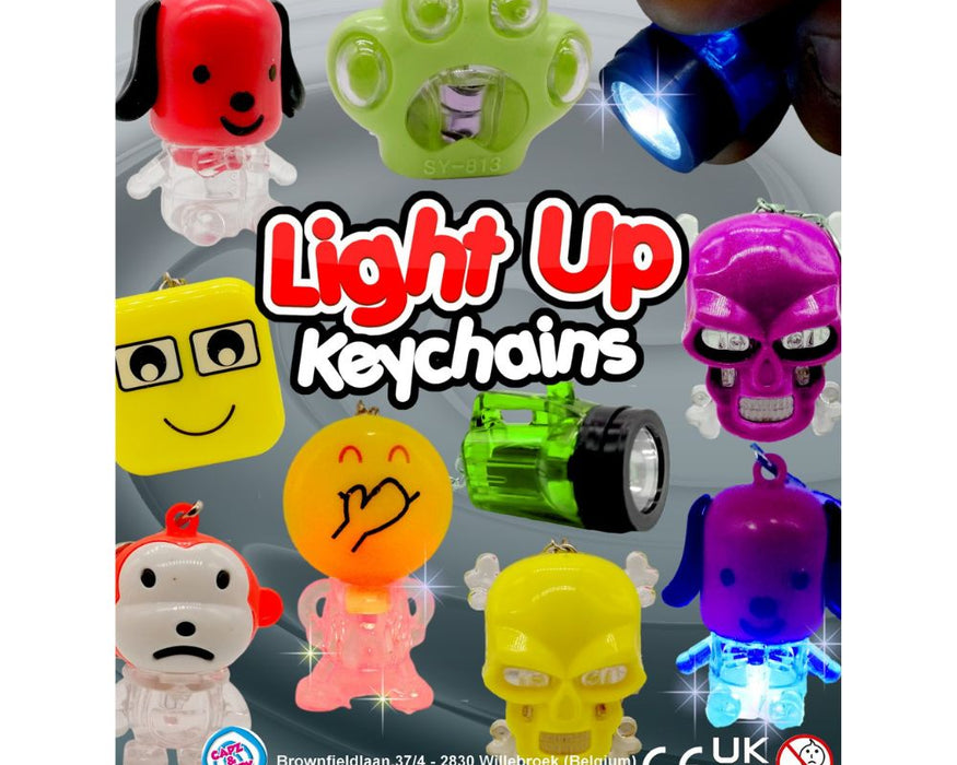 Light Up Keychains (x600) 50mm Vending Prize Capsules