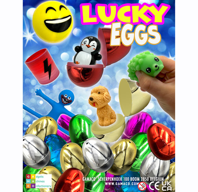Prize Lucky Eggs for Find a Key / Magic Key cranes (x500) 50mm Crane Prize Capsules