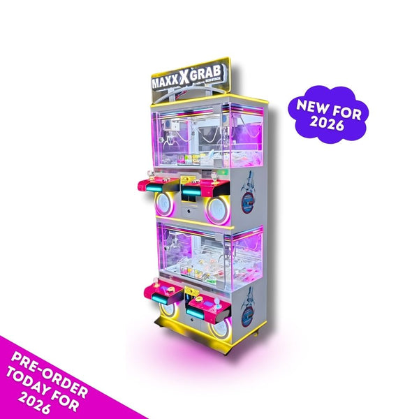 Maxxgrab Eco Stack - COMING SOON -  4 Player Compact Crane Grabber Claw Machine