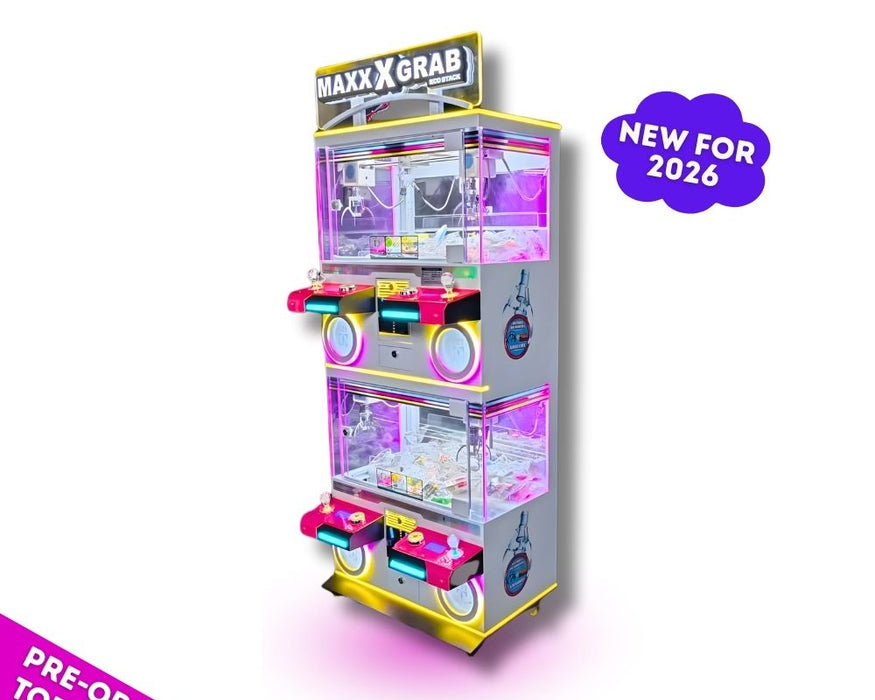 Maxxgrab Eco Stack - COMING SOON -  4 Player Compact Crane Grabber Claw Machine
