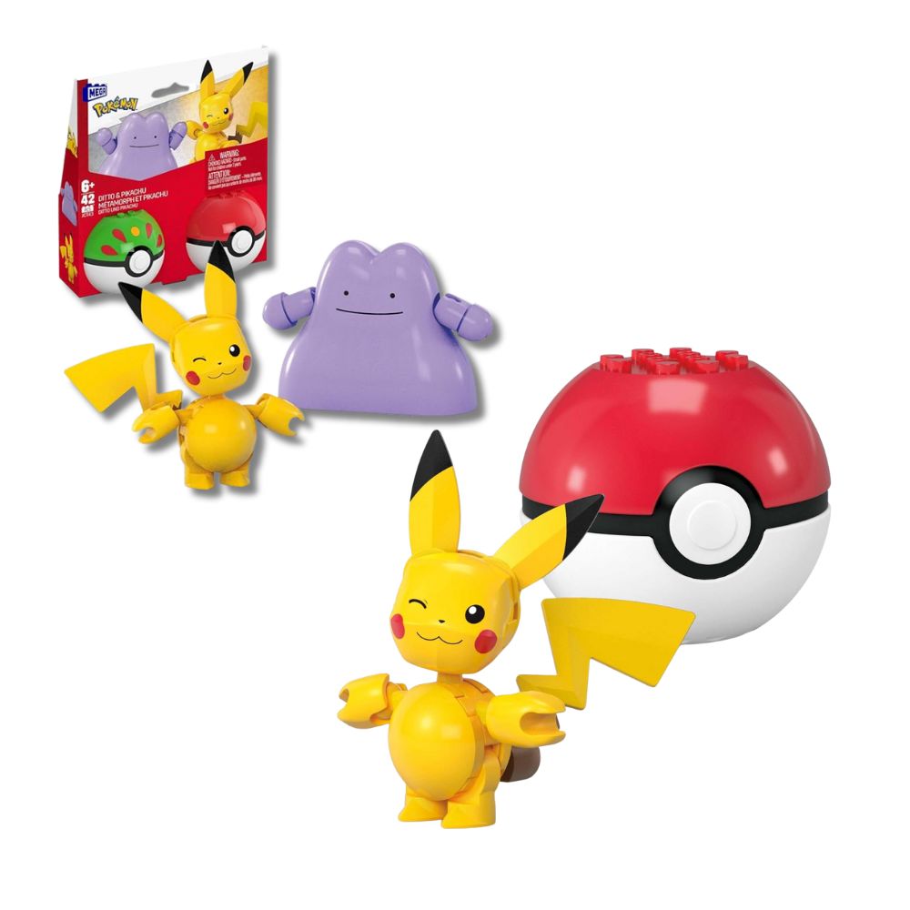 Pokémon MEGA Action Figure Building Toys Set, Poké Ball - 2 designs (x6)