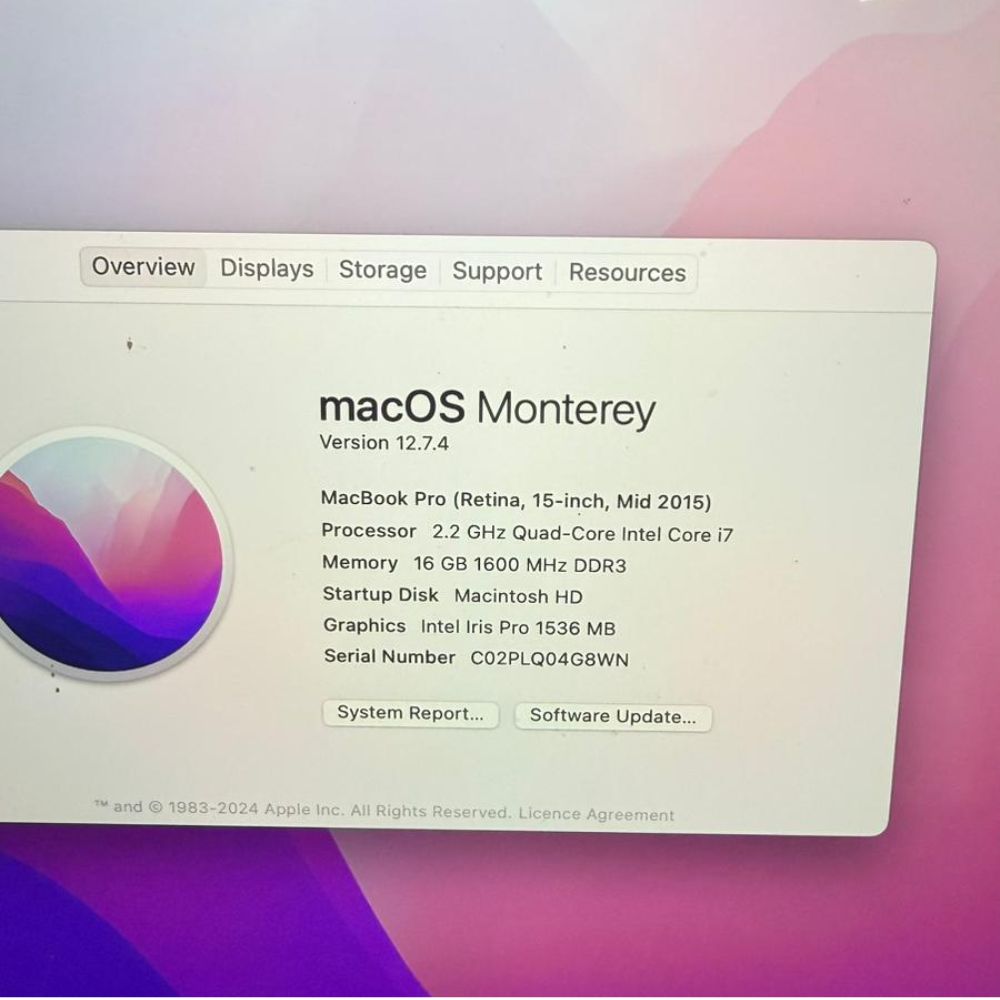 Used Macbook Pro Laptop Core i7 2.2GHz