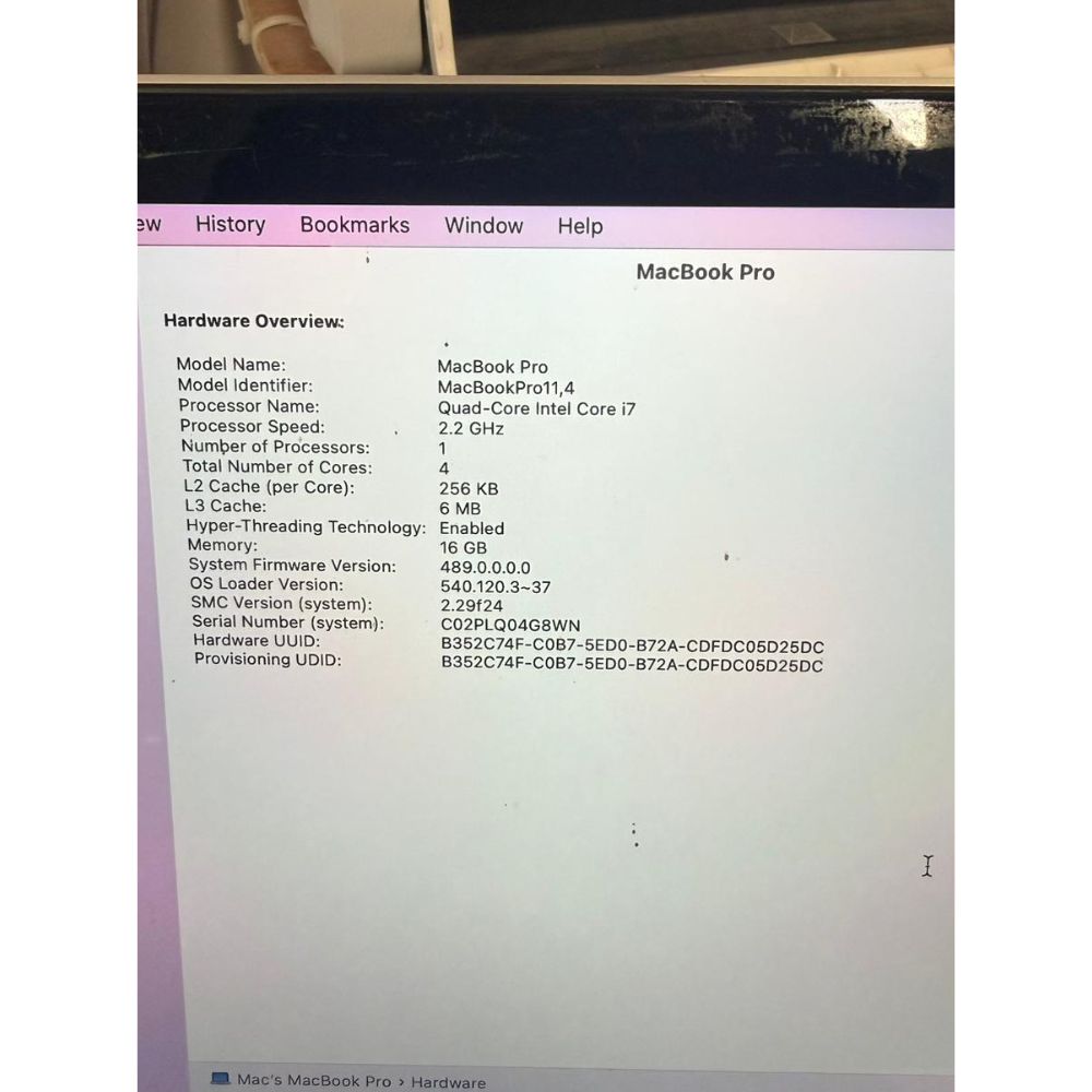Used Macbook Pro Laptop Core i7 2.2GHz