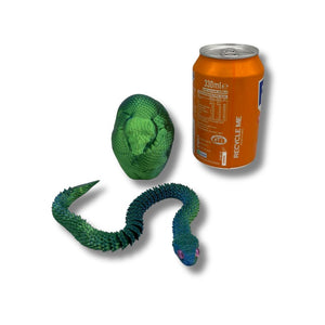Medium Egg with Amazing 3D Printed Snake in Assorted Colours  (x48)