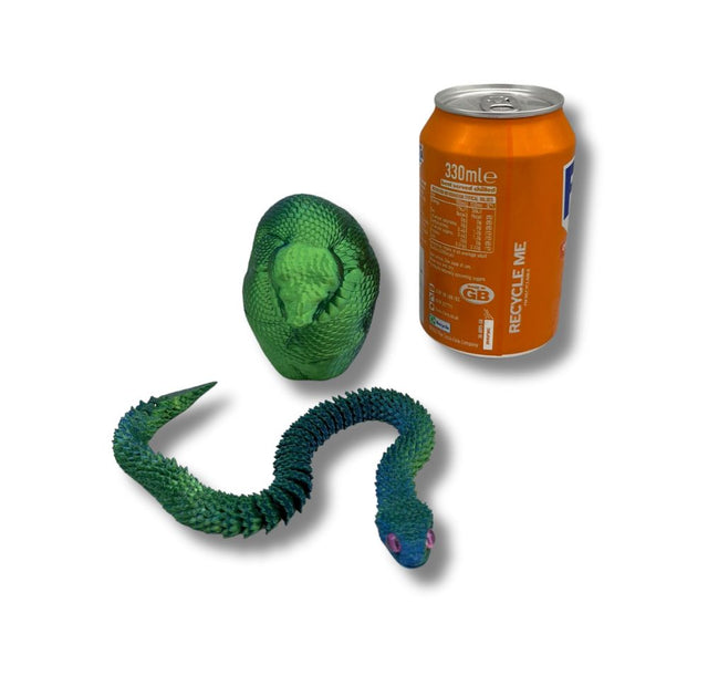 Medium Egg with Amazing 3D Printed Snake in Assorted Colours  (x48)