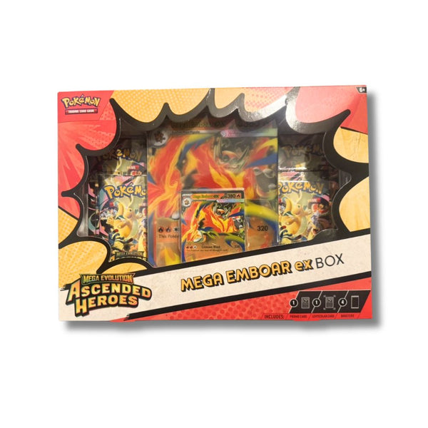 Official Pokémon Mega Emboar EX Box - Mega Evolution Ascended Heroes