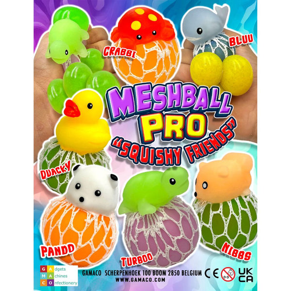 Meshball Pro Squishy Friends (x200) 65mm Vending  Prize Capsules