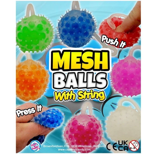 Mesh Balls with String (x300) 50mm Vending Prize Capsules