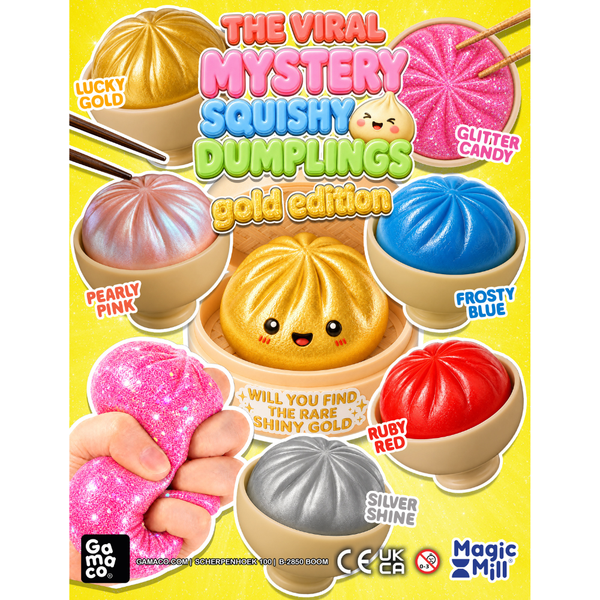 Mystery Squishy Dumplings Glitter Edition 50mm (x500) Vending Capsules