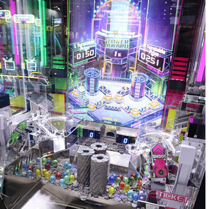 UNIS Neon Tower Twin - A Modern Twist on the Coin Pusher