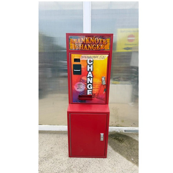 A used note to £1 coins change machine