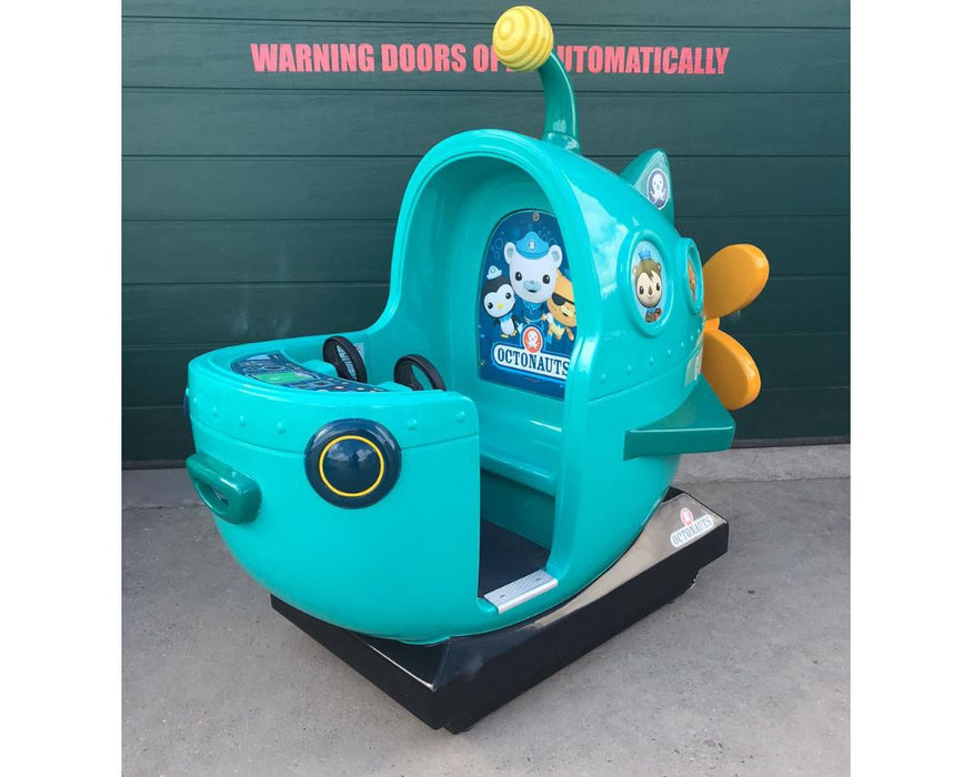 Used Octonauts Kiddie Ride  This ride is fully working, but in used condition, sold as seen and does not come with any warranty.   Collection from site or shipping via pallet can be arranged at extra cost.  Gameplay Kids can join Captain Barnacle and his crew on this amazing underwater sea themed Octonauts kiddie ride. Lots of brightly lit buttons and catchy sound effects.