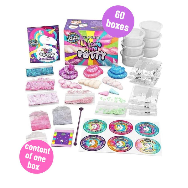 Original Stationery - Unicorn Putty Mystical Glow in the Dark with Glitter Charms & Stickers