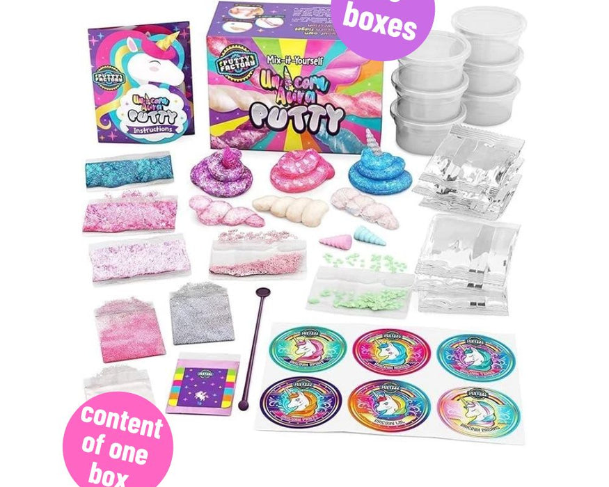 Original Stationery - Unicorn Putty Mystical Glow in the Dark with Glitter Charms & Stickers