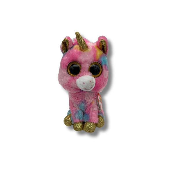 TY Beanie Pink Spotty Unicorn Plush Toy