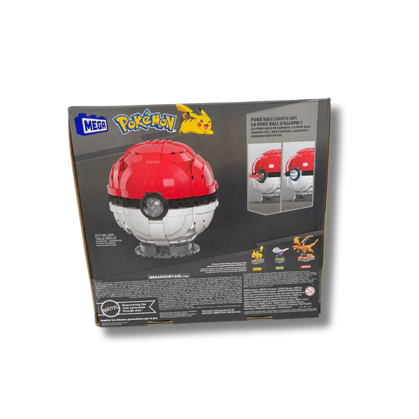 Pokemon Jumbo Poké Ball Light Up Toy Building Set 5-inch Build and Display