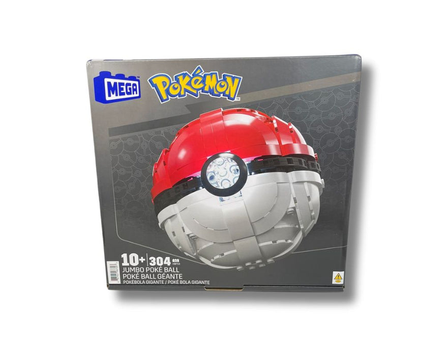 Pokemon Jumbo Poké Ball Light Up Toy Building Set 5-inch Build and Display