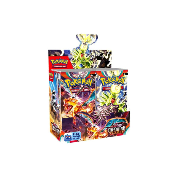 Official Pokemon Scarlet & Violet Obsidian Flames - 36 Packs - Redemption & Pusher Prizes