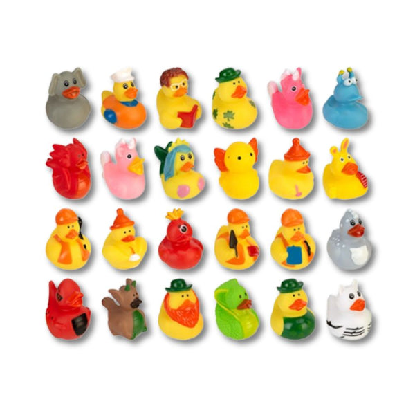 Printed Novelty Ducks Mix 085 - 24 Assorted Ducks (x432)
